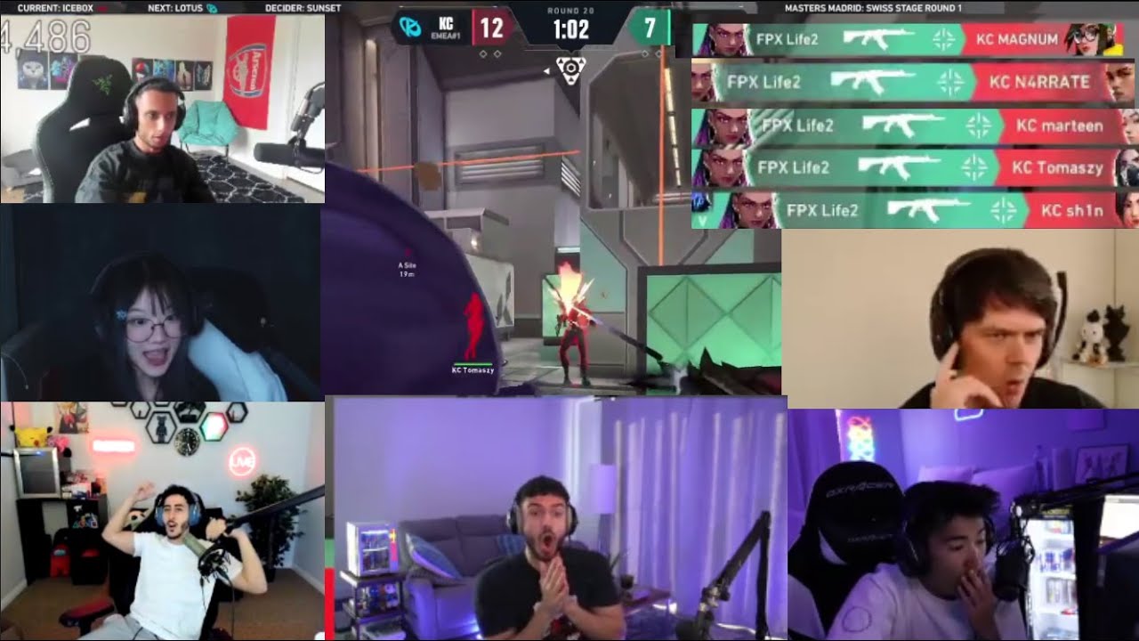 Valorant pros/streamers reacts to FPX Life Reyna ACE against KC