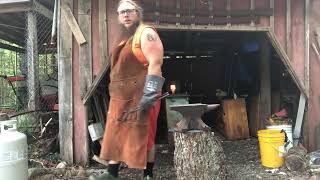 Forging a two handed long sword 