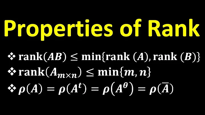 rank(ab)≤min(rank(a),rank(b)) properties of rank of product of matrices independent linear algebra