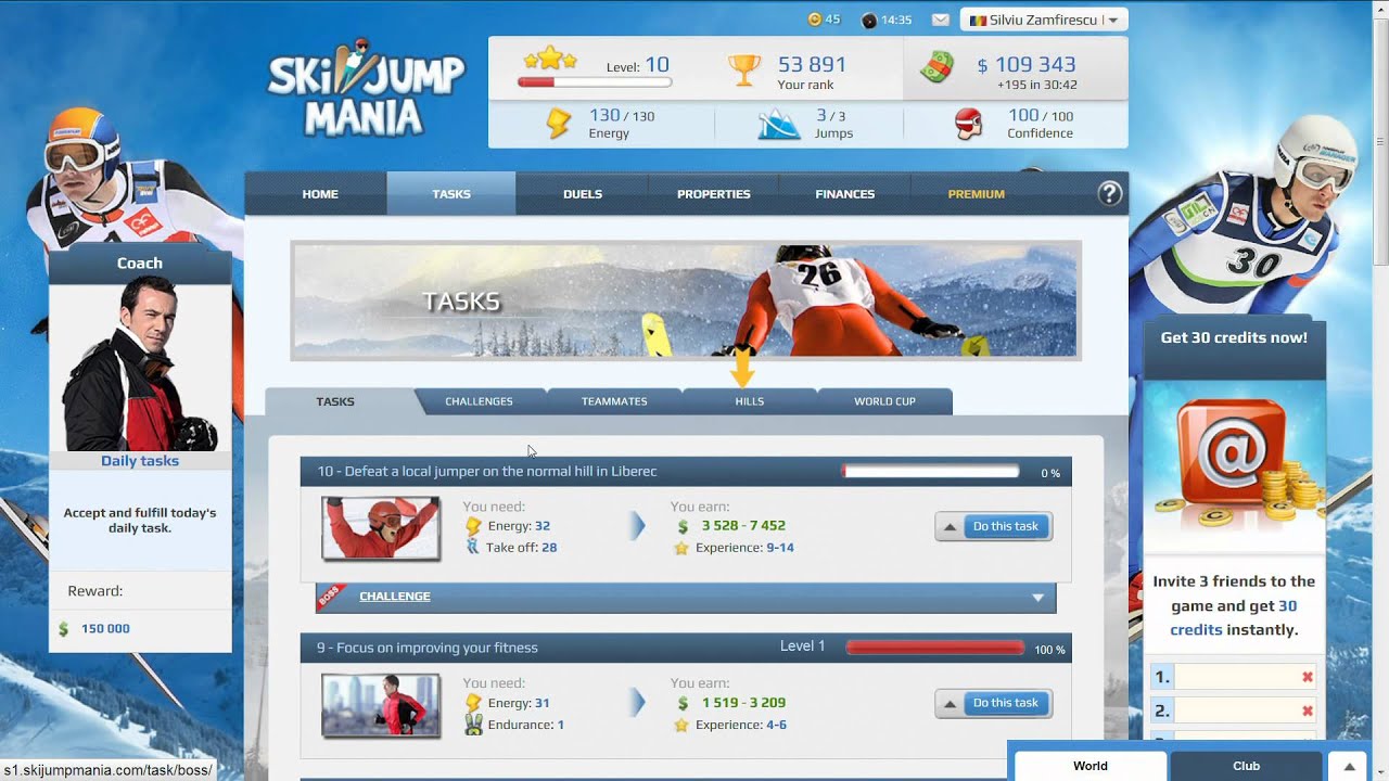 Ski Jump Mania Gameplay 3 Youtube throughout Ski Jumping Mania