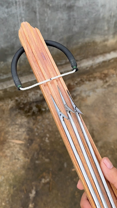 Ide senapan ikan dengan 3 anak panah #diy #memancing #ketapel