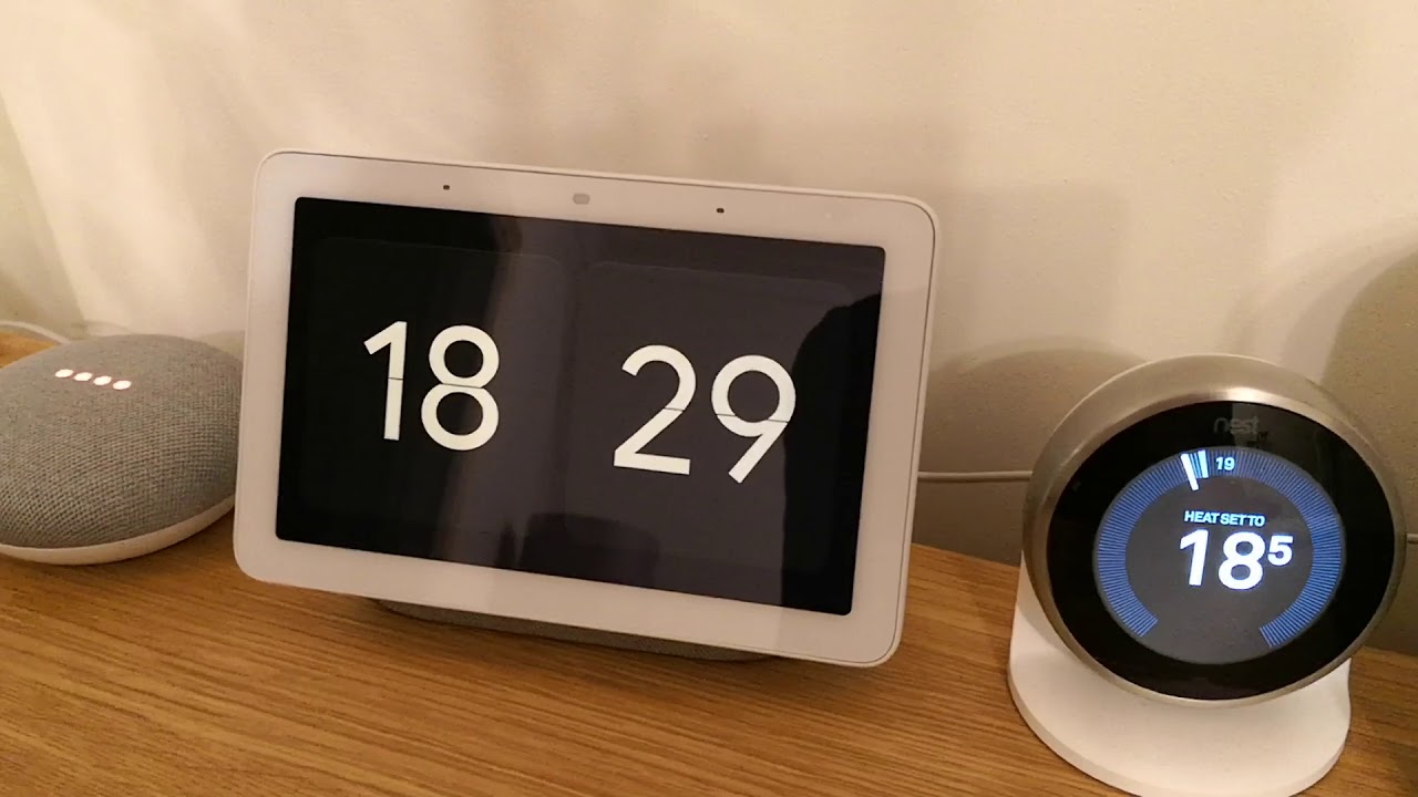 google home hub at night