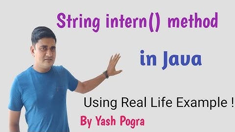 Java String intern() method | intern method in java | what is the use of intern() method in java