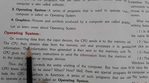 Std 5 Computer/Unit 4/Introduction to Windows/Explanation/Part-1
