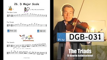 26.  D Major Scale for the viola (one octave)