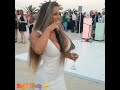 Female bodybuilder in party