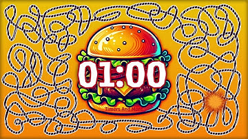 1 Minute Cartoon Style Burger 🍔 Timer Bomb 💣