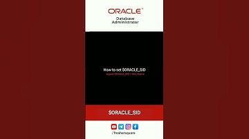 How to set $ORACLE_SID. #shorts #shortvideo #youtubeshorts #short