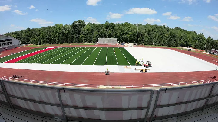 Football Field Synthetic Turf Installation Time Lapse | Rose-Hulman Institute of Technology