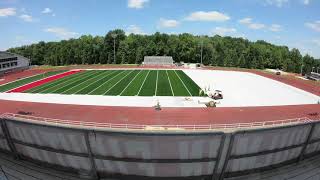 Football Field Synthetic Turf Installation Time Lapse | Rose-Hulman Institute of Technology