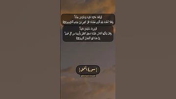 سورة النمل الآية ١٥ الى ١٧ بصوت الشيخ محمد صديق المنشاوي