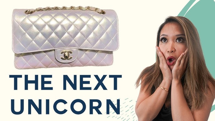 Chanel UNBOXING Ivory Iridescent from 20B Collections Classic Medium Flap  in Lambskin GHW 