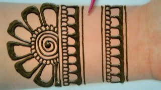 Simple dulhan mehndi design for front hand | मेहेंदी की डिज़ाइन