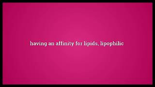 Lipotropic Meaning