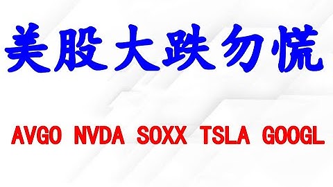 美股大跌勿慌，会跌出买进机会！个股分析：AVGO NVDA SOXX TSLA GOOGL.
