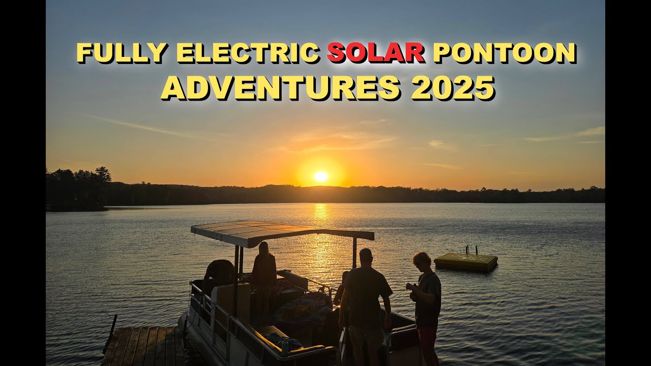 Solar-Powered Electric Pontoon Boat Summer 2025 Adventures with BigBattery Discount Code