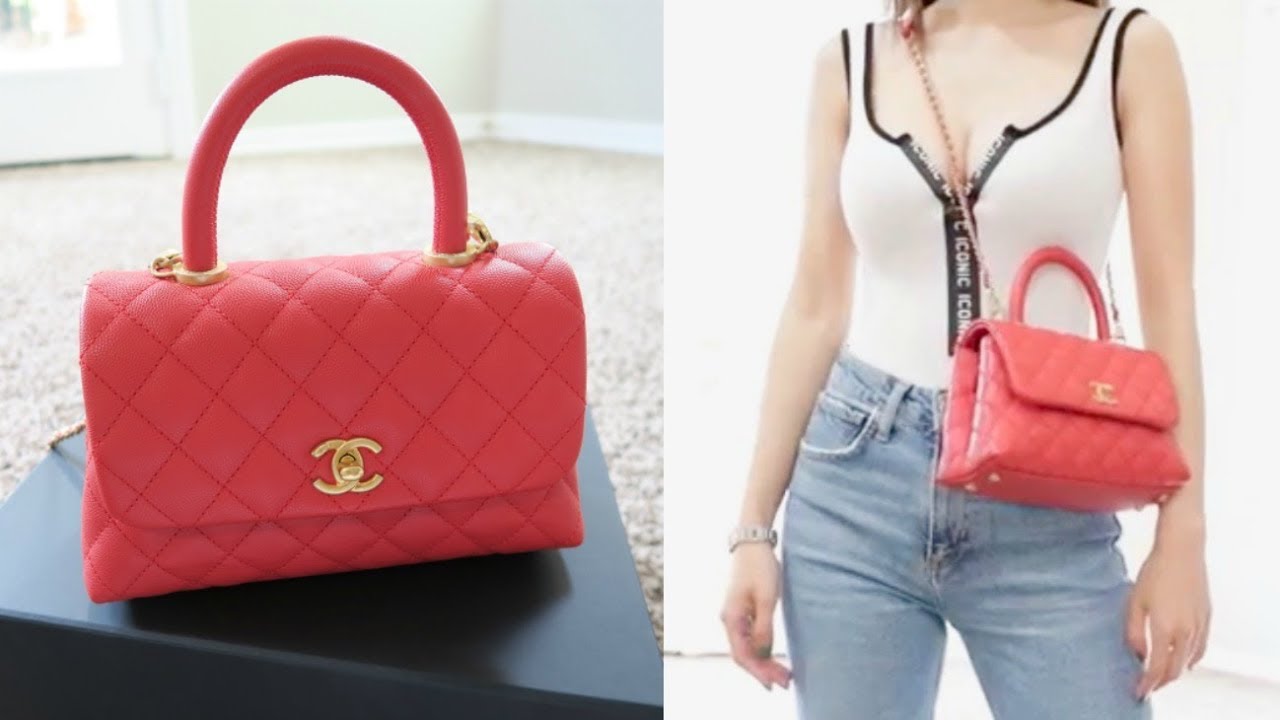 Chanel Coco Handle Small 19P Red Caviar Ghw Bag, Luxury, Bags & Wallets on  Carousell