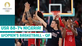 Usa Advances To Womens Basketball Semi-Final With 88-74 Win Over Nigeria Paris 2024 Highlights
