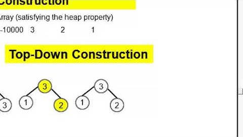 Comparison of top down and bottom up approach for heap
