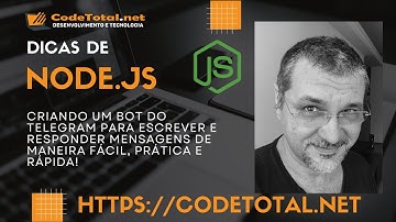 Criando um Bot do Telegram para escrever e responder mensagens de maneira fácil, prática e rápida!