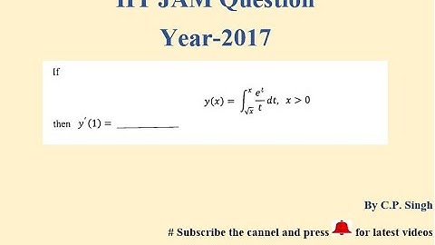 Question  No. 60|| IITJAM 2017