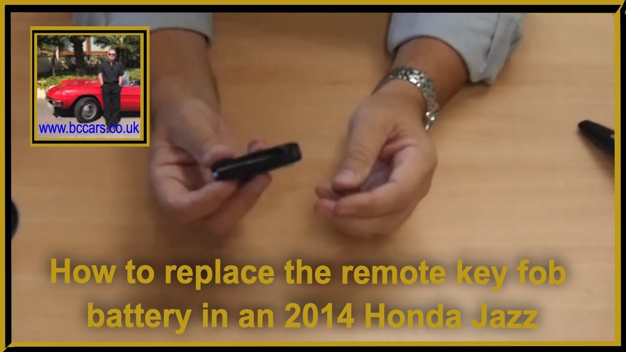 How to replace the remote key fob battery in an 2014 Honda Jazz - YouTube