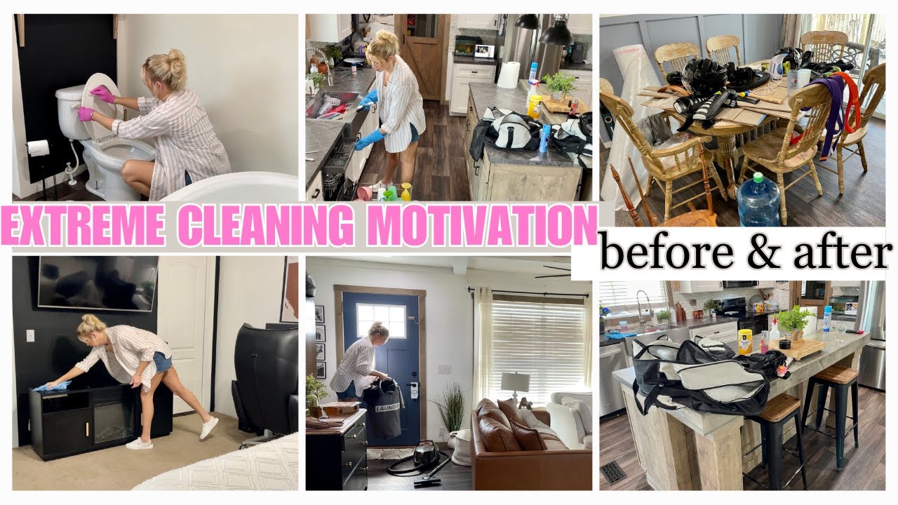 Extreme Cleaning Motivation / Whole House Clean With Me 2024 - YouTube