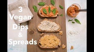 3 Vegan Dips and Spreads Bursting with Flavor! ~ The Seasoned Vegetarian