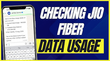 How To Check Jio Fiber Data Usage