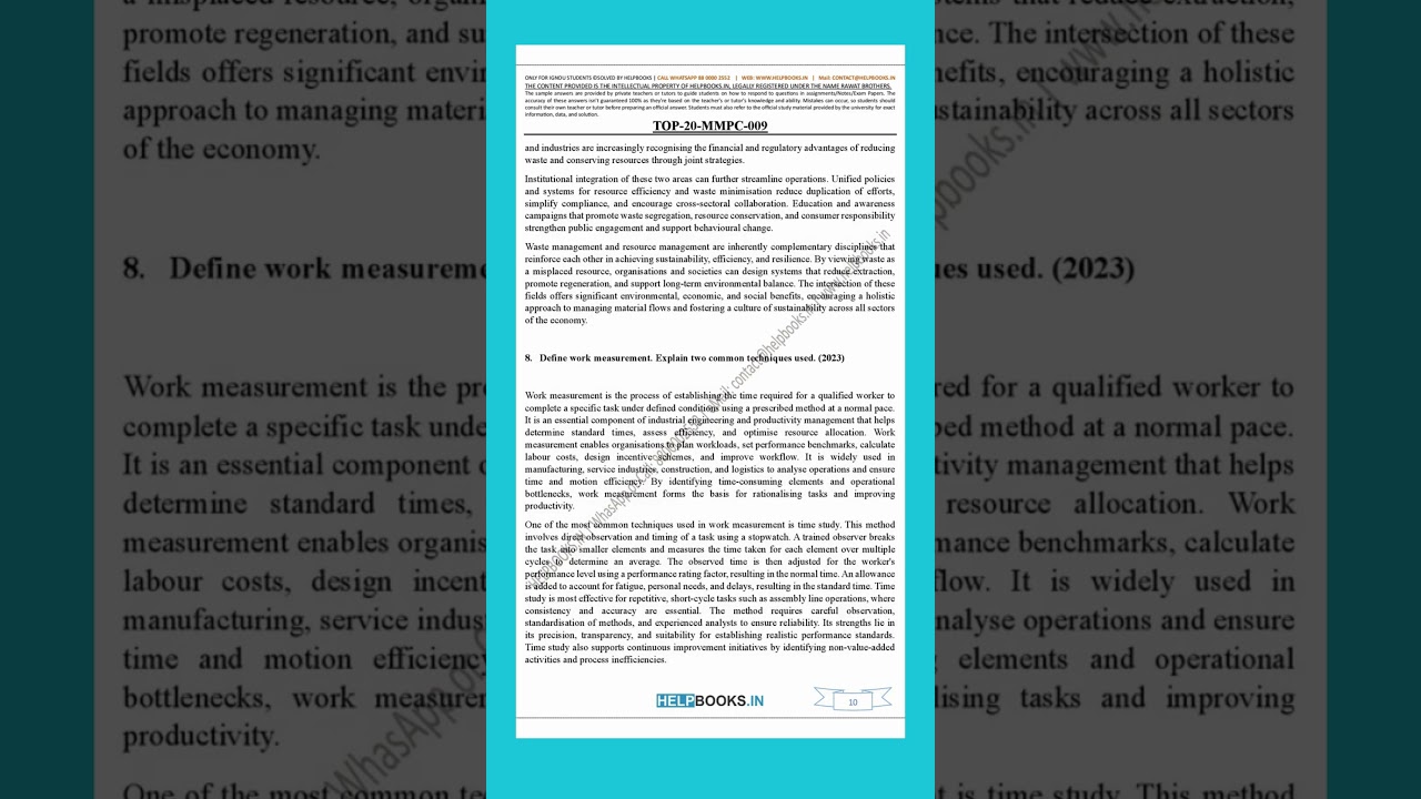 MMPC-009-TOP20 question answer for exam preparation IGNOU 🔝20