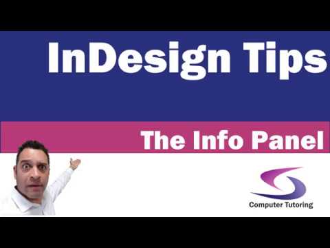 How to make use of the Info panel in InDesign?