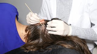ASMR Most Relaxing SCALP and BEHIND EAR Exam (Real Person)