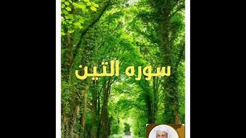 سورة التين بصوت الشيخ خالد الجليل