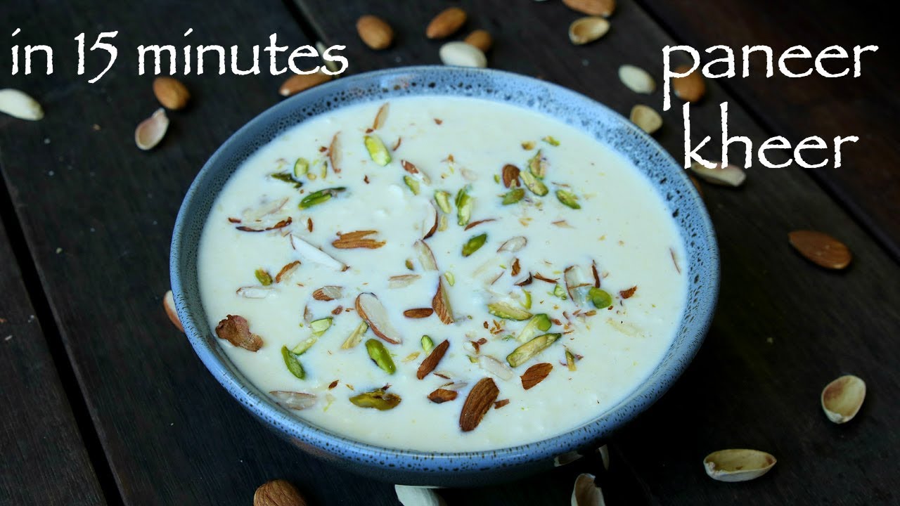 paneer kheer recipe | paneer payasam | how to make paneer dessert recipes | Hebbar Kitchen