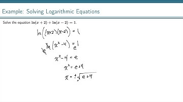 Example: Solving Logarithmic Equations (4)