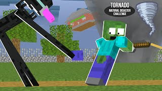 Monster School: TORNADO NATURAL DISASTER CHALLENGE - Minecraft Animation