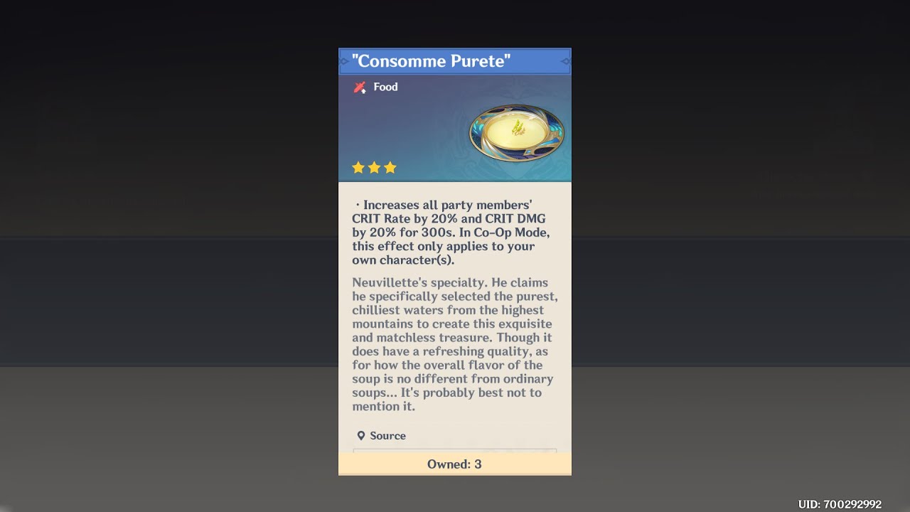 Neuvillette's Specialty Dish "Consomme Purete" [ Genshin Impact