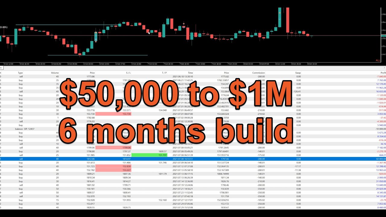 $50,000 To 1M In 6 Months + $450K Withdrawals