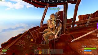 Улетели за карту на большом вертолете.RUST