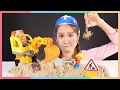 凱利的duplo樂高得寶挖土機車幼兒施工玩具遊戲 |  凱利和玩具朋友們  CarrieAndToys