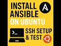 🎬 "Ansible Installation on Ubuntu | SSH Setup & Agent Connection Test Step-by-Step for Beginners"