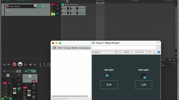 circular buffer delay wet and main gain knobs