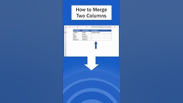 How to Merge Two Columns in Excel