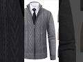 Winter casual men's knitted sweater #bubblecoats #mensouterwear #warmclothing #springsuit #shinycoat