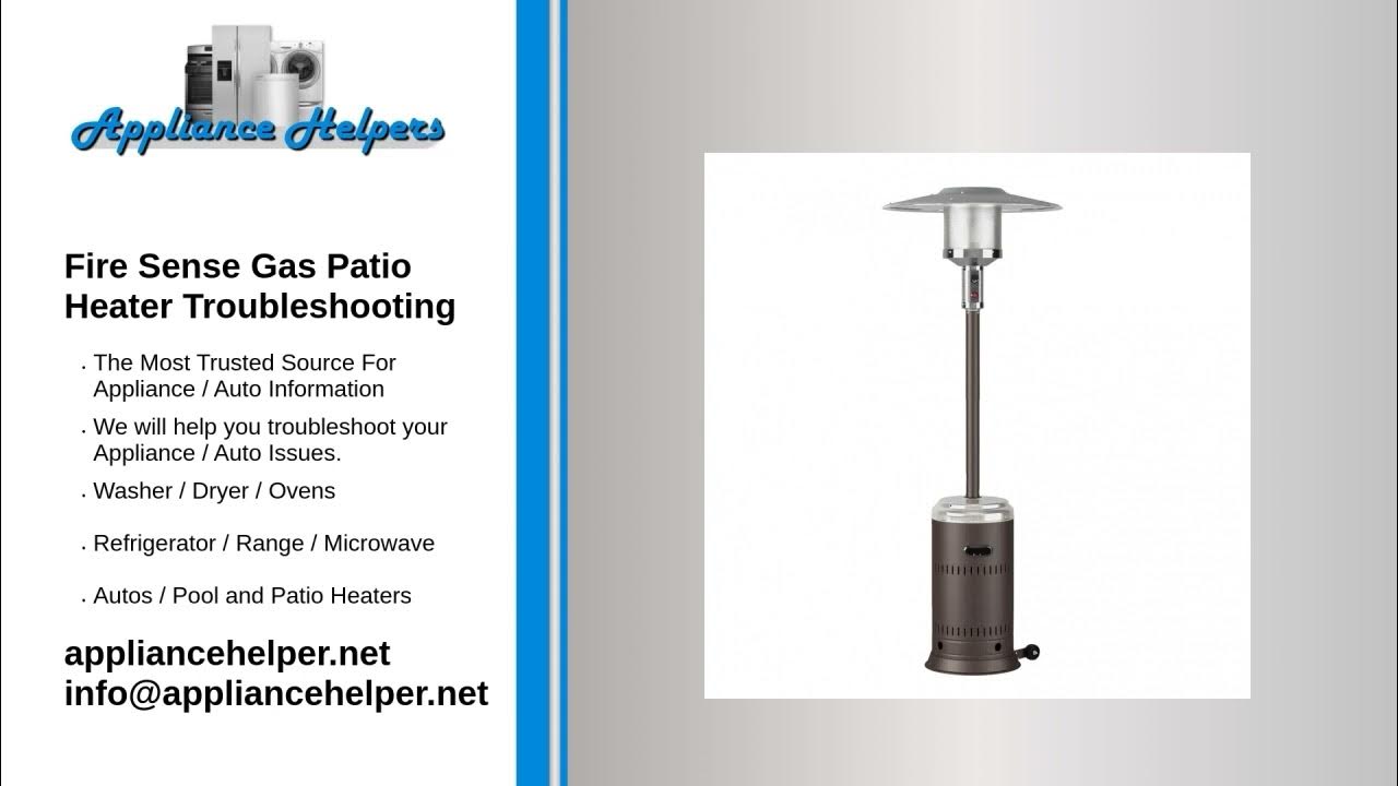 Fire Sense Gas Patio Heater Troubleshooting YouTube