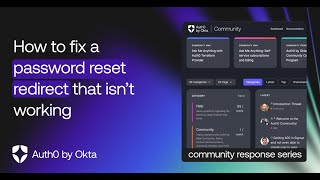 Why a redirect after a password change isn't working -- Auth0 Support