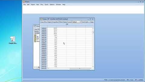 How To Import Files or Manually Enter Data Into EViews