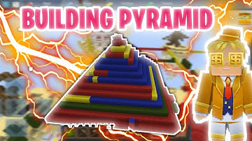 Building a LARGE PYRAMID in Bedwars!! 🤩😱 (Blockman GO: Blocky Mods)