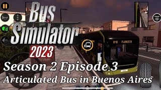 Bus Simulator 2023 - S2E3| Driving Articulated Electric Bus in Buenos Aires| iOS Gaming