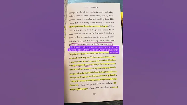 Could you write a better script for your own life?...